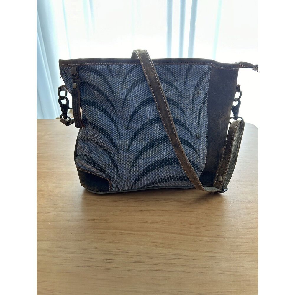 Myra Bag Crossbody Purse Canvas/Leather Boho Chic
